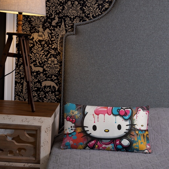Hello Kitty Graffiti Pillow NWT - Picture 3 of 11